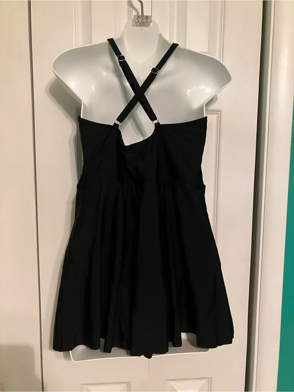 Cupshe Black V-Neck Ruffled Swim Dress - Picture 4 of 8